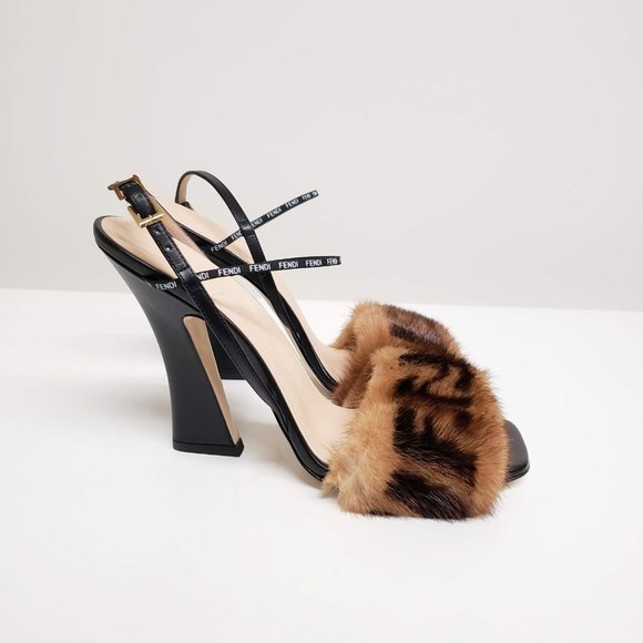 fendi fur heels